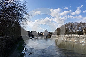 Saint Peter Basilica view from Ponte Umberto