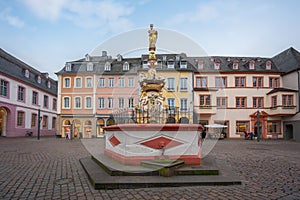 Saint Peter Fountain (Petrusbrunnen) at Hauptmarkt Square - Trier, Germany