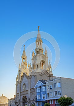 Saint peter and Paul church at Washington square in San Francisco