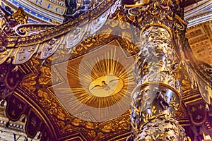 Saint Peter`s Basilica Bernini Baldacchino Vatican Rome Italy