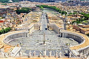 Saint Peter`s Square in Vatican