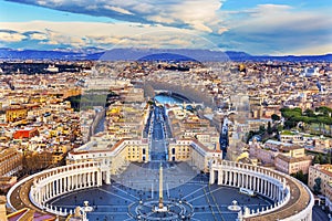 Saint Peter`s Square Vatican Rome Italy