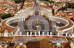 Saint Peter square in Vatican City, Rome