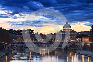 Saint Peter under dark clouds