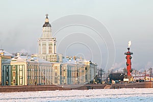 Saint-Peterburg. Russia. Historical buildings across the Neva river photo