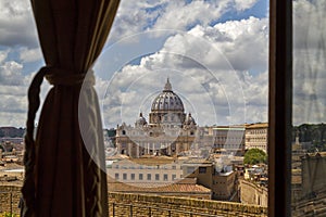 Saint Peters dome in Rome.