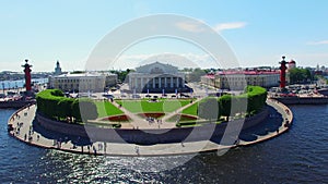 Saint-Petersburg aerial view on Vasilevsky island