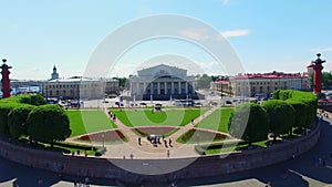 Saint-Petersburg aerial view on Vasilevsky island