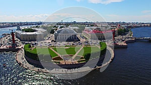 Saint-Petersburg aerial view on Vasilevsky island