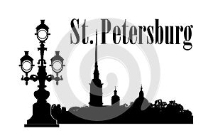 Saint-Petersburg city, Russia. St. Peter & Paul Cathedral Russian travel background.