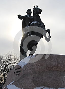 Saint-Petersburg. the equestrian statue of Peter the Great, known as the Bronze Horseman