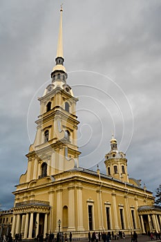 Saint-Petersburg historical building church yellow wall