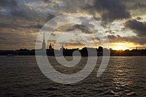 Saint-Petersburg - Peter and Paul Fortress at sunset