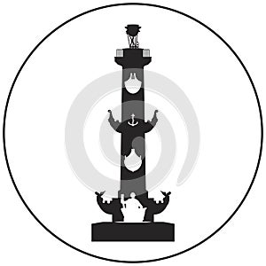 Saint-Petersburg Rostral column vector icon