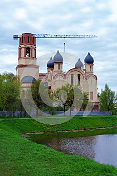 Saint-Petersburg, Russia. 2021.05.14 Church construction.