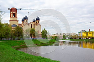 Saint-Petersburg, Russia. 2021.05.14 Church construction.