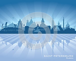 Saint Petersburg Russia city skyline silhouette