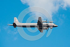 Il-38N flies in the sky
