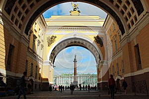 Triumphal arch in Saint Petersburg, Russia