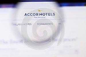 Saint-Petersburg, Russia - 10 October 2019: Illustrative Editorial of Accor Hotels website homepage.