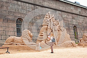 Saint-Petersburg. Russia. The Sand Sculpture Festival