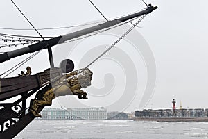 Saint Petersburg, Russia. Ship`s bow