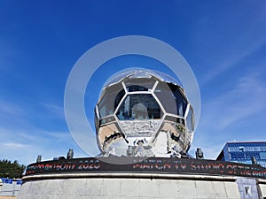 Saint-Petersburg. Russia. The studio of the Match TV channel about the coverage of the EURO 2020 European Football