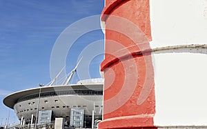 Saint-Petersburg stadium blue sky city sport sunlight