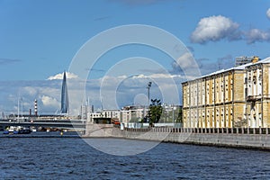 Saint Petersburg, view of the Malaya Neva river near the Tuchkov bridge