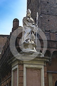 Saint Petronius statue in Bologna