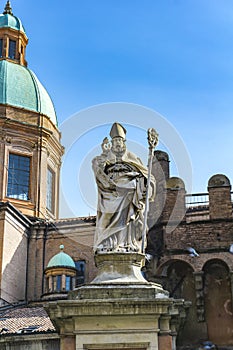 Saint Petronius statue in Bologna