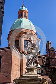Saint Petronius statue in Bologna, Ita