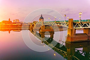 The Saint-Pierre bridge in Toulouse Haute-Garonne Midi Pyrenees southern France. photo