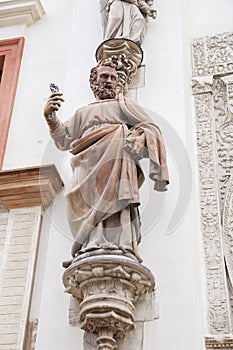 Saint at Puerta del Perdon, Santa Maria Cathedral, Seville photo