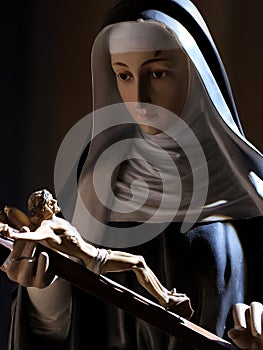 Saint Rita of Cascia. Beautiful half-length image of Santa Rita of Cascia photo