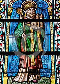 Saint Robert - Stained Glass in Spa Cathedral, Belgium