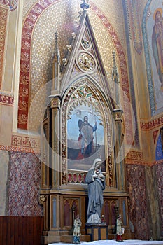 Saint Roch altar in Church of Saint Peter in Velesevec, Croatia