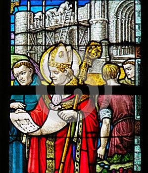 Saint Rumbold - Stained Glass in Mechelen Cathedral