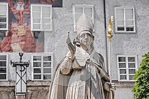 Saint Rupert statue at Salzburg, Austria