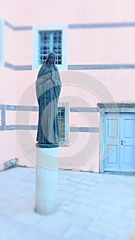 Saint Scholastica with a bird