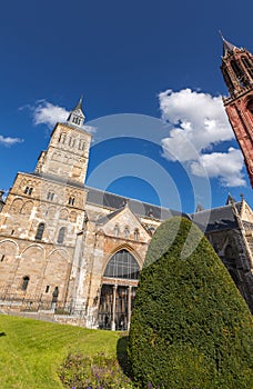 Saint Servatius Basilica and the St. John Church at the Vrijthof Square, Maastricht, Netherlands