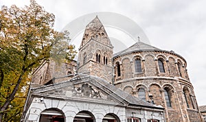 Saint Servatius Basilica and the St. John Church at the Vrijthof Square, Maastricht, Netherlands