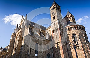 Saint Servatius Basilica and the St. John Church at the Vrijthof Square, Maastricht, Netherlands