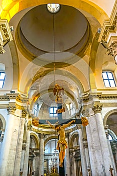 Saint Simeone Crucifix Basilica Dome Church Venice Italy