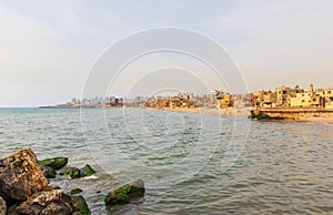 The Saint Simon beach in Beirut, Lebanon