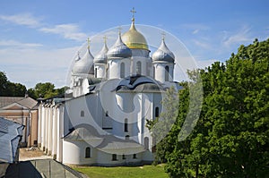 Saint Sophia Cathedral july day. Veliky Novgorod