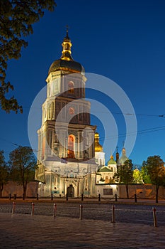 Saint Sophia Cathedral at night