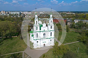 Saint Sophia Cathedral shooting from a quadrocopter. Polotsk, Bela