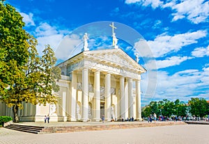 Saint Stanislaus cathedral in the lithuanian capital vilnius....IMAGE