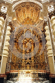 Saint Stanislaus of Kostka (San Estanislao de Kostka) altarpiece. Church of San Luis in Seville, Spain. photo